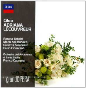 Cilea, Adriana Lecouvreur, Capuana 1962 (Tebaldi, del Monaco, Simionato) — pochette