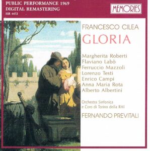 Cilea, Gloria, Previtali 1969 (Roberti, Labò, Mazzoli) — pochette