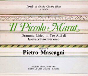 Mascagni : Il piccolo Marat, de Fabritiis